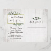 サザンコットン結婚の3枚の名刺を保存 箔シーズンポストカード (裏面)