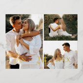 サザンコットン結婚の3枚の名刺を保存 箔シーズンポストカード (正面)