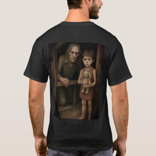 サザンサイコスリラーコーデ　ドアは開けないで Tシャツ (裏面)