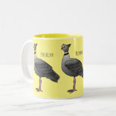 サザンスクリーマー鳥の漫画イラストレーション ツートーンマグカップ (正面左)
