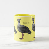 サザンスクリーマー鳥の漫画イラストレーション ツートーンマグカップ (中央)
