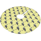 サザンスクリーマー鳥の漫画イラストレーション ブラッシュドポリエステルツリースカート (アングル)