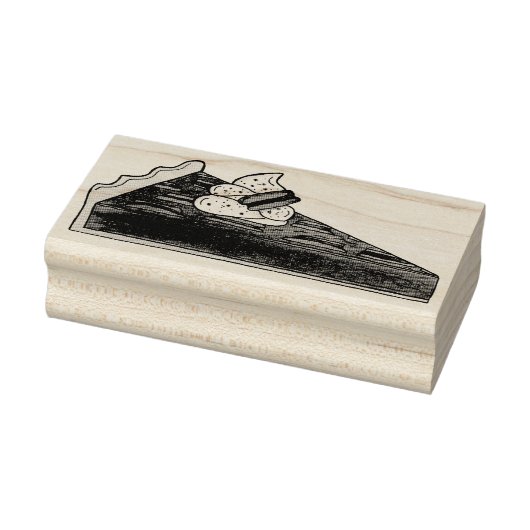 サザンスタイルペカンパイスライスアメリカンデザート ラバースタンプ (スタンプ)