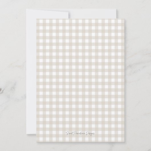 サザンタン名門私立校風のストークベビーシャワー招待状 招待状 (裏面)