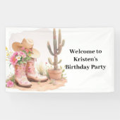 サザンチャームカウボーイハッツ誕生日 横断幕 (横)