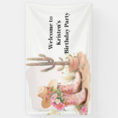 サザンチャームカウボーイハッツ誕生日 横断幕 (縦)