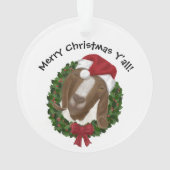 サザンチャームクリスマスヤギ オーナメント (裏面)