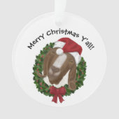 サザンチャームクリスマスヤギ オーナメント (正面)