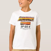 サザンパシフィックGS-4デイライト蒸気機関車 Tシャツ (正面)