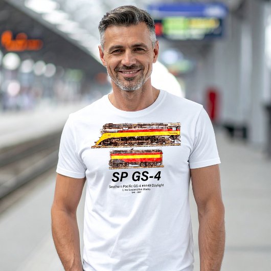 サザンパシフィックGS-4デイライト蒸気機関車 Tシャツ