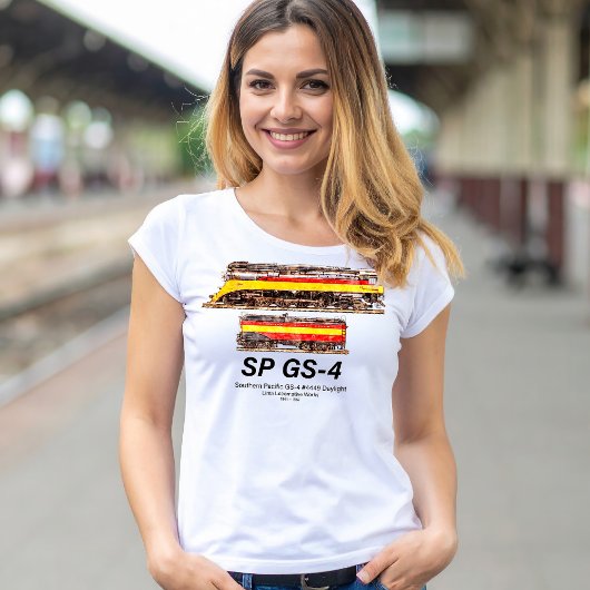 サザンパシフィックGS-4デイライト蒸気機関車 Tシャツ