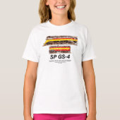 サザンパシフィックGS-4デイライト蒸気機関車 Tシャツ (正面)