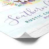 サザンフローラコットンムーン素朴&ウッドカントリー ポスター (角)