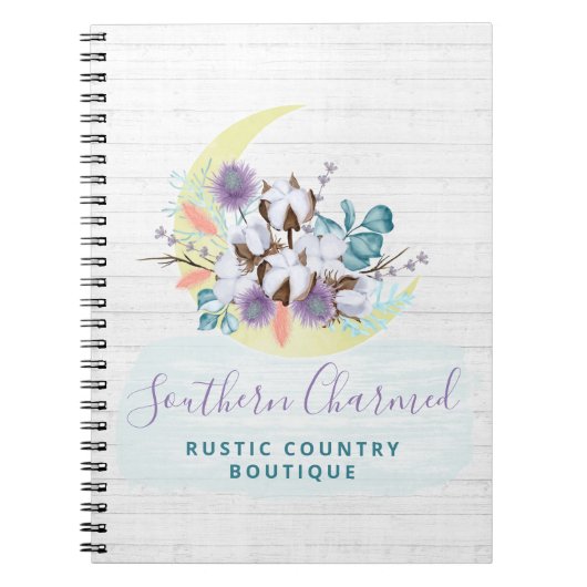 サザンフローラコットンムーン&ウッ素朴ドカントリー ノートブック (正面)