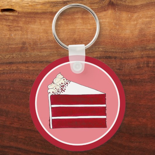 サザンフードレッドベルベット層ケーキスライスベーカリー キーホルダー (正面)