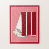 サザンフードレッドベルベット層ケーキスライスベーカリー ジグソーパズル (縦)