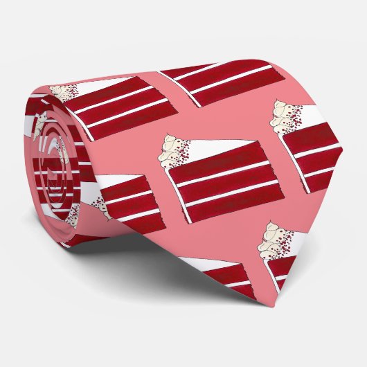 サザンフードレッドベルベット層ケーキスライスベーカリー ネクタイ (ロール)