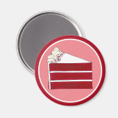 サザンフードレッドベルベット層ケーキスライスベーカリー マグネット (正面/裏面)