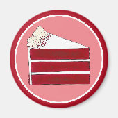 サザンフードレッドベルベット層ケーキスライスベーカリー マグネット (正面)