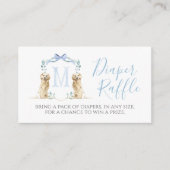 サザンブルー名門私立校風のボーイドッグおむつラッフルカード エンクロージャーカード (正面)