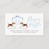 サザンブルー名門私立校風のボーイビーグルおむつラッフルカード エンクロージャーカード (正面)