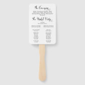 サザンベルカリグラフィー結婚式 プログラム ハンドファン (裏面)