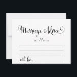 サザンベル書道の結婚アドバイスカード アドバイスカード<br><div class="desc">この南ベル書道結婚アドバイスカードは、結婚式のレセプションやモダンブライダルシャワーに最適なアクティビティ。ミニマルデザインは素朴で白エレガントのタイポグラフィを基調にお洒落飾り立てシンプルている。花嫁と花婿の名前でこれらのカードをパーソナライズする。</div>