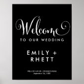 サザンベル書道 |ブラックウェルカム結婚ズ ポスター (正面)