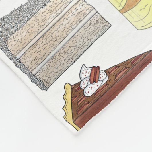 サザンベーカリーフードデザートUSAアメリカンサウス フリースブランケット (角)