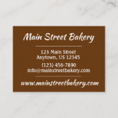 サザンベーカリーフードデザートUSAアメリカンサウス 名刺 (裏面)