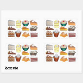 サザンベーカリーフードデザートUSAアメリカンサウス 長方形シール (シート)