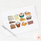 サザンベーカリーフードデザートUSAアメリカンサウス 長方形シール (封筒)