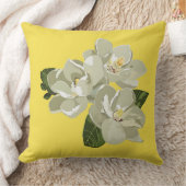 サザンマグノリアイエロー装飾用クッション クッション (ブランケット)