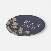 サザンマグノリアス&ミッドナイトブルー結婚ズ ペーパープレート (アングル)