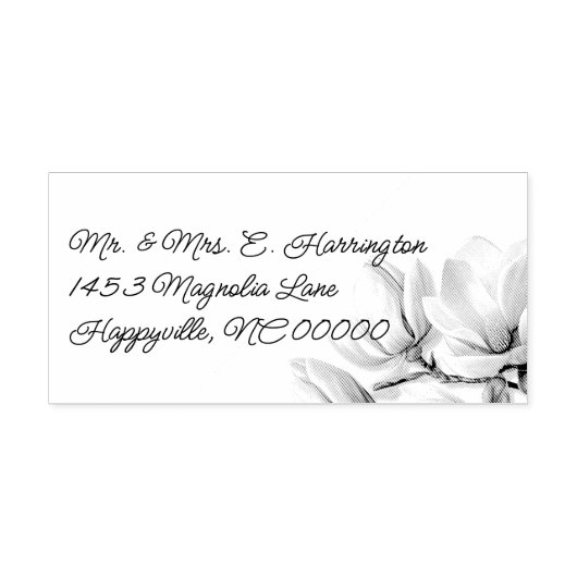 サザンマグノリアフラワーズ差出人住所 セルフインキングスタンプ (デザイン)