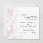 サザンマグノリアブロッサム赤面結婚フローラ 招待状 (正面)