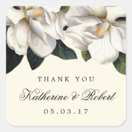 サザンマグノリアボタニカル結婚式の引き出物シール スクエアシール
