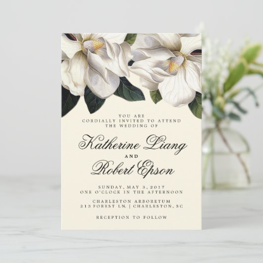 サザンマグノリアボタニカル結婚式招待状 招待状 (スタンド正面)