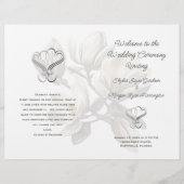 サザンマグノリア折り畳み結婚式 プログラムテンプレート (正面)