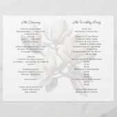 サザンマグノリア折り畳み結婚式 プログラムテンプレート (裏面)
