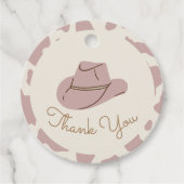 サザンロデオ女性のカーボーイ誕生日ギフトラベル フェイバータグ (正面)