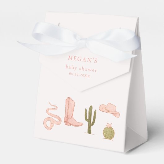 サザン女性のカーボーイベビーシャワー フェイバーボックス (正面サイド)