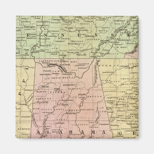 サザン州オルニーマップ マグネット (正面)