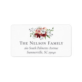 サザン素朴フローラ&コットン差出人住所 ラベル