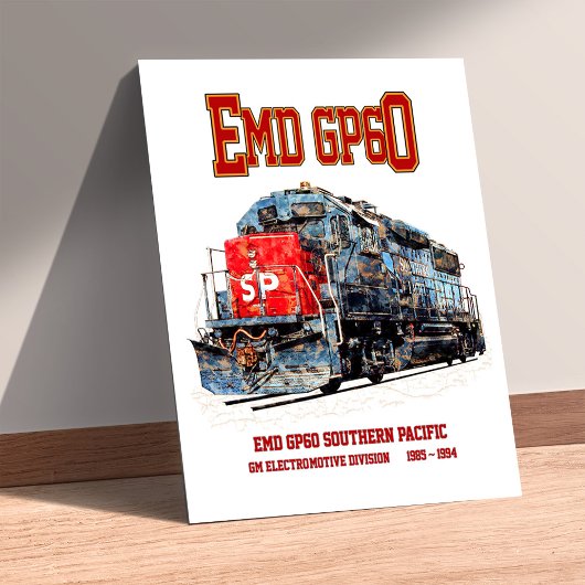 サザン・パシフィック鉄道のEMD GP60ディーゼル機関車 ポスター