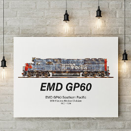 サザン・パシフィック鉄道のEMD GP60ディーゼル機関車 ポスター