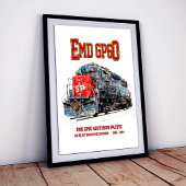サザン・パシフィック鉄道のEMD GP60ディーゼル機関車 ポスター