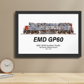 サザン・パシフィック鉄道のEMD GP60ディーゼル機関車 ポスター