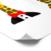 サザーデザイツかわいいキリン花嫁と新郎_1 ポスター (角)