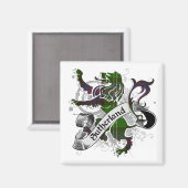 サザーランドタータンチェックライオン マグネット (正面/裏面)